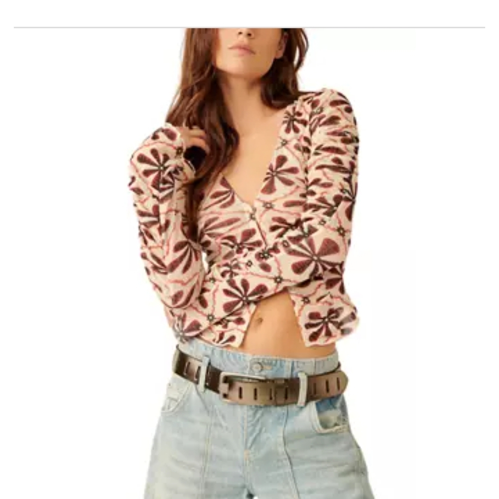 Floral V-Neck Women's Top
